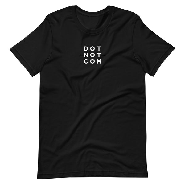 DotNotCom - White Logo - Black Tee