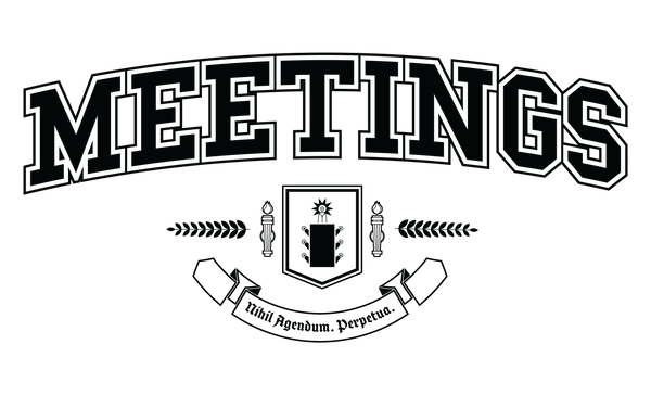 MEETINGS - White Crest - Unisex T-Shirt