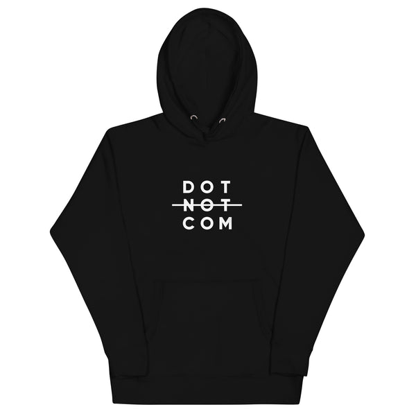 DotNotCom - White Logo - Black Hoodie
