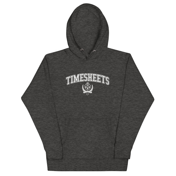TIMESHEETS - White Crest - Dark Hoodie
