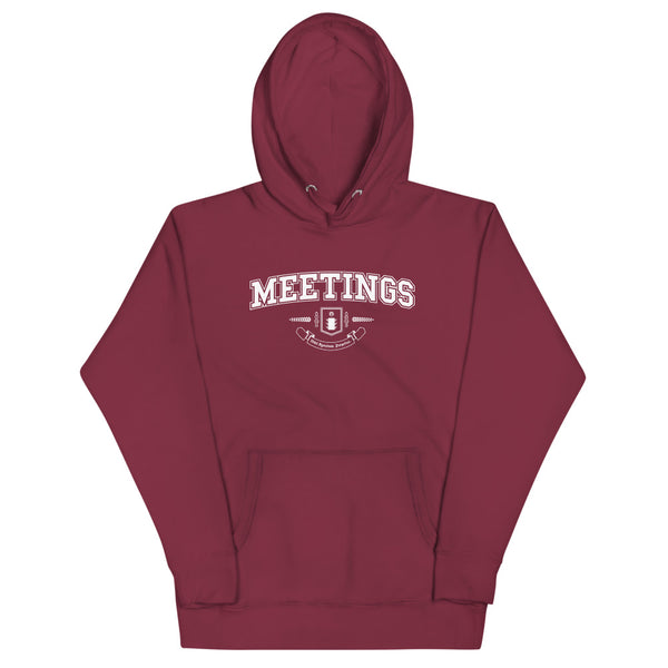 MEETINGS - White Crest - Unisex Hoodie