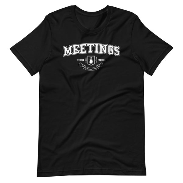 MEETINGS - White Crest - Unisex T-Shirt