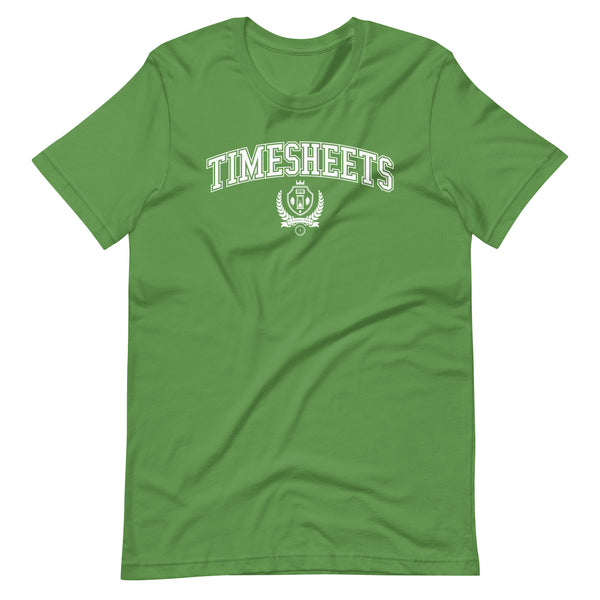 TIMESHEETS - White Crest - Unisex T-Shirt