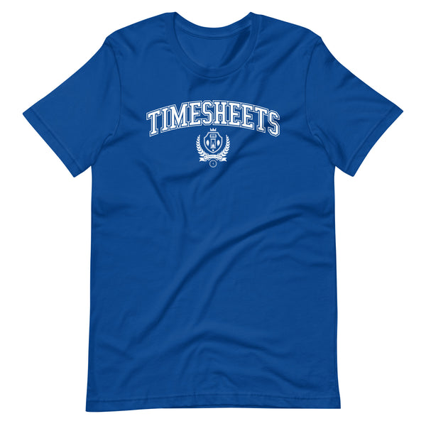 TIMESHEETS - White Crest - Unisex T-Shirt